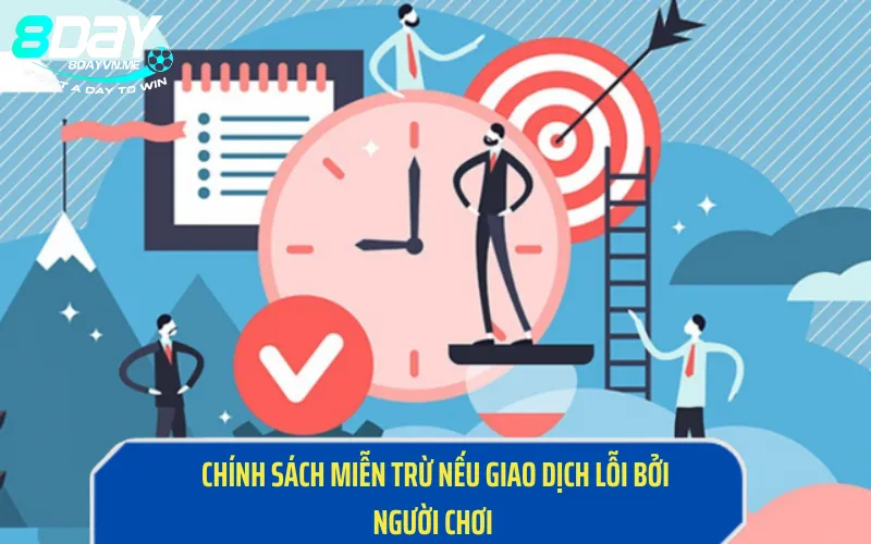 Chính sách miễn trừ nếu giao dịch lỗi bởi người chơi tại 8Day