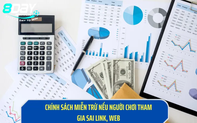 Chính sách miễn trừ nếu người chơi tham gia sai link, web