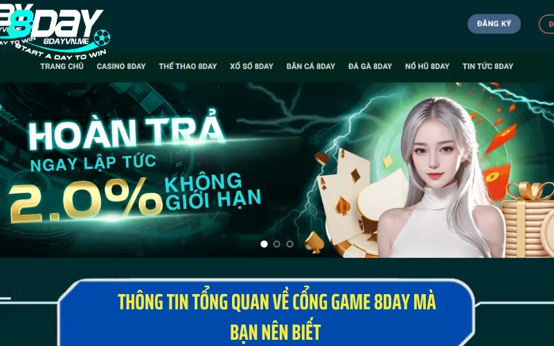 Thông tin tổng quan về cổng game 8Day mà bạn nên biết 