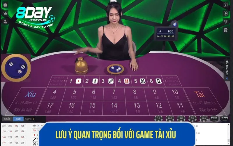 Lưu ý quan trọng cần ghi nhớ để chinh phục game Tài Xỉu 