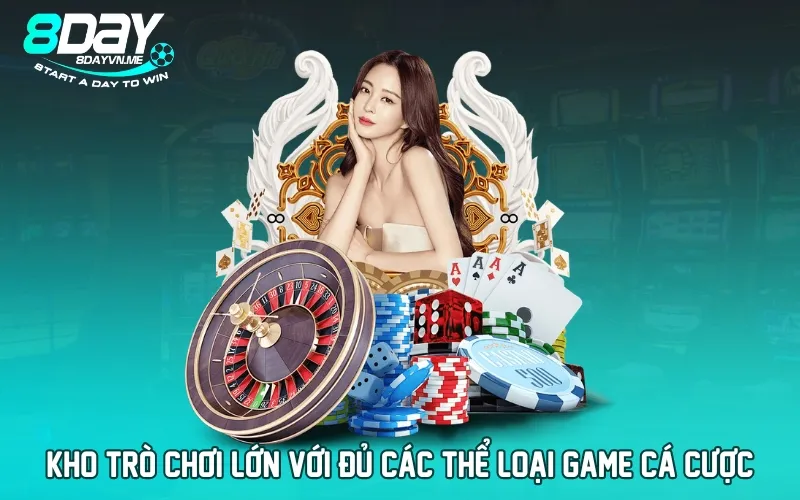 Kho trò chơi lớn với đủ các thể loại game cá cược